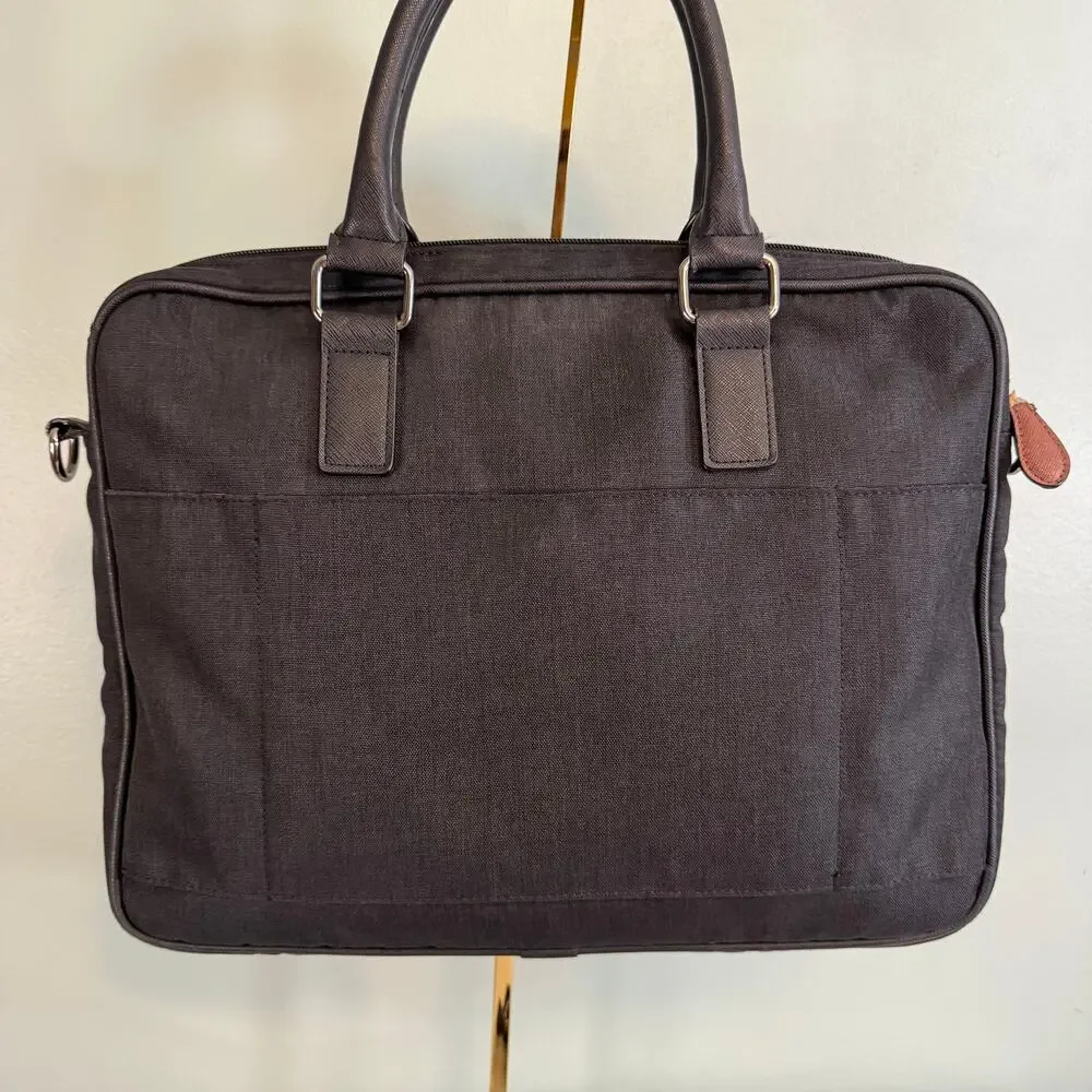 Ted Baker Briefcase Document Messenger Bag Laptop Black 12X15.5 Inches